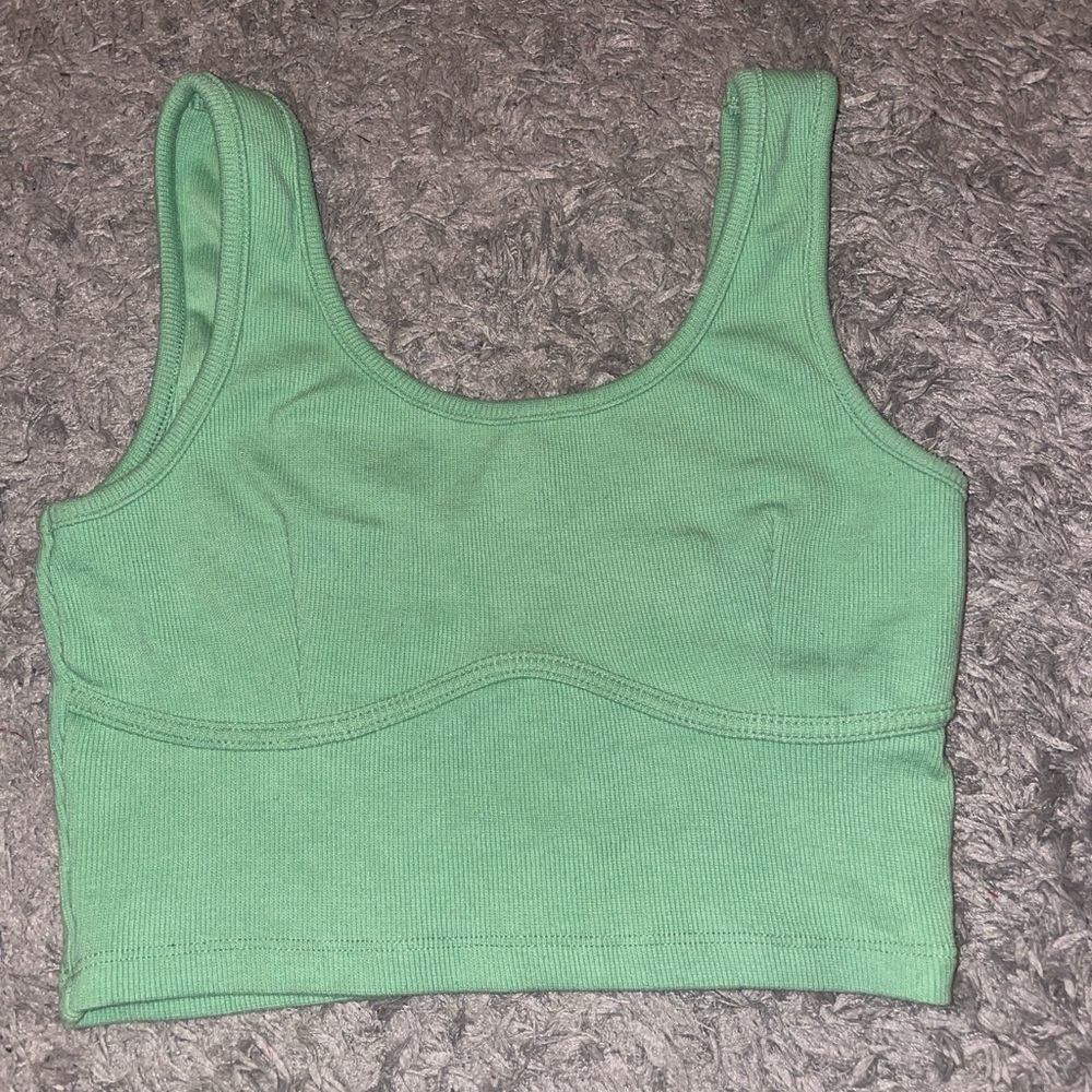 Green Crop Top